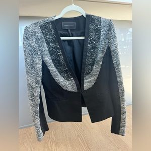 BCBG MaxAzria Black and Tweed Blazer